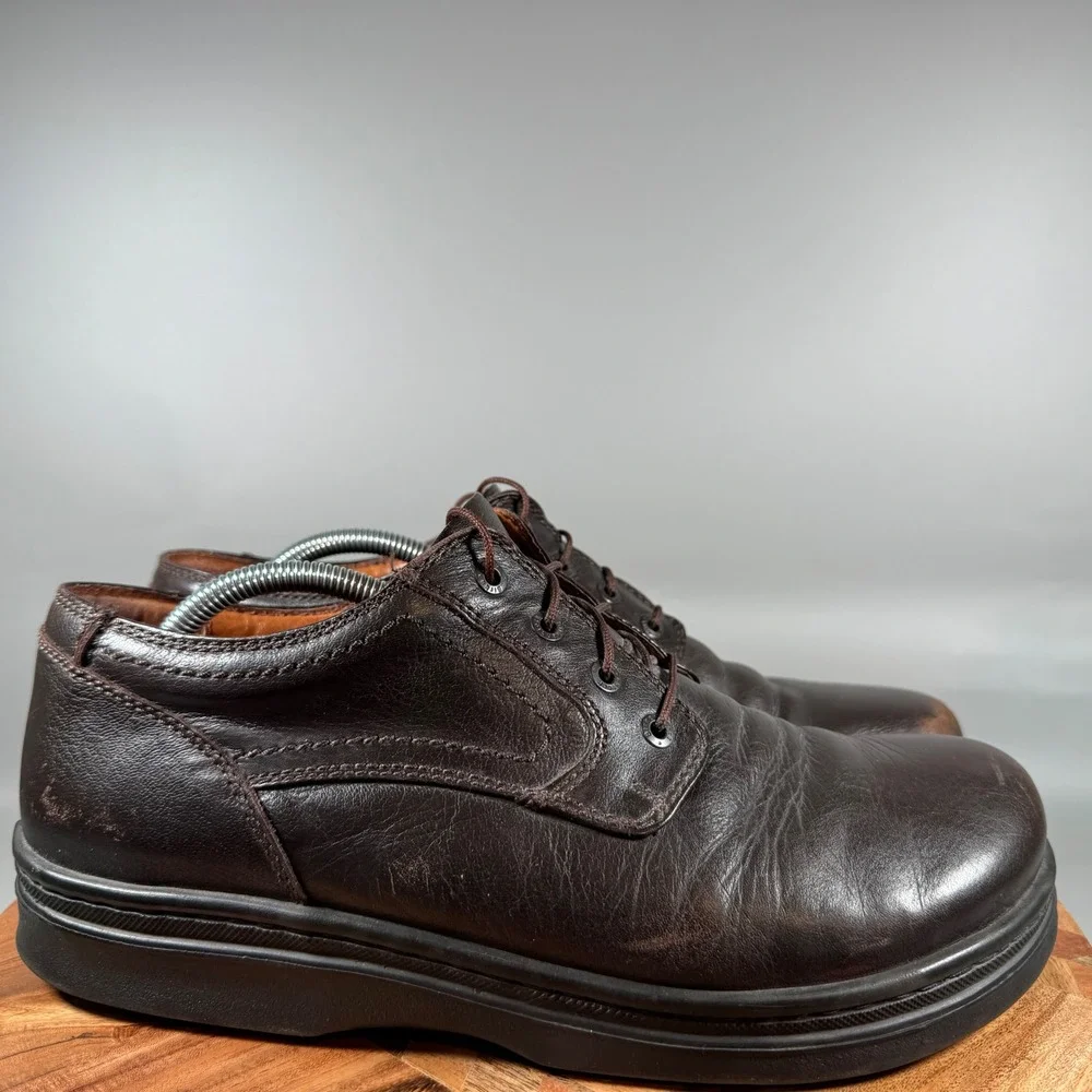 Footprints by Birkenstock Mens Dark Brown Leather Derby Shoes‎ Size 45 12